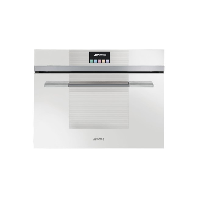 Smeg SF4140VCB Linea Touch Control 45cm Height Multifunction Oven With Steam Cooking - White