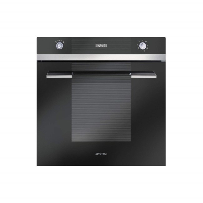 Smeg SFP109N Linea Pyrolytic Multifunction Maxi Plus Electric Built-in Single Oven - Black