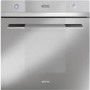 Smeg SFP109S Linea Pyrolytic Multifunction Maxi Plus Electric Built-in Single Oven - Silver Glass