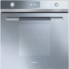 Smeg SFP125SE 60cm Linea Silver Glass Pyrolytic Multifunction Single Oven A-Plus with Soft Close Door