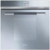 Smeg SFP140SE Linea Pyrolytic Multifunction Electric Built-in Single Oven With Touch Control - Silver Glass