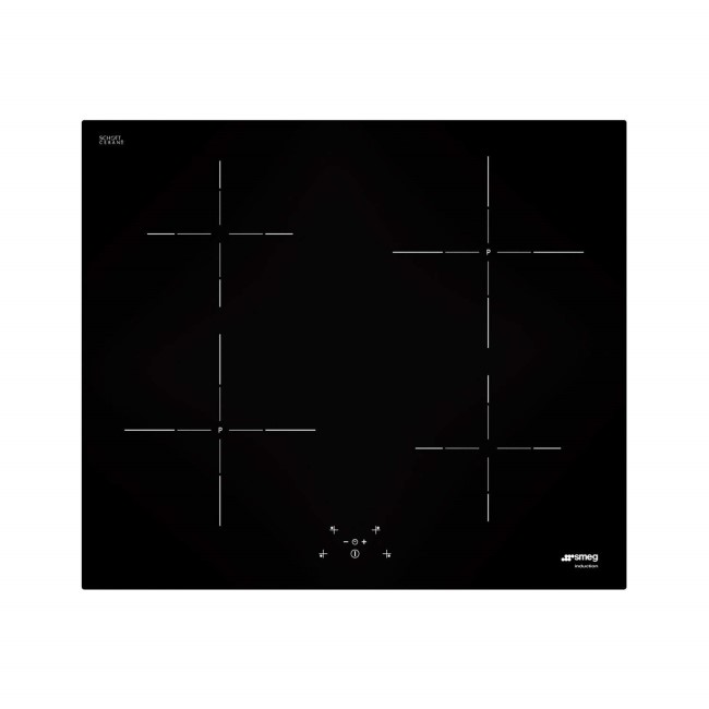 Smeg SI5641B Cucina 60cm Angled Edge Glass Induction Hob With Touch Controls