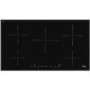 GRADE A1 - Smeg SI5952B 90cm 5 Zone Angled Edge Glass Induction Hob with Touch Controls