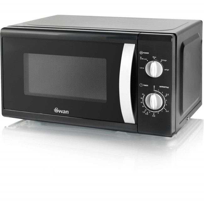 Swan SM40010BLKN 800W Freestanding Microwave Oven Black