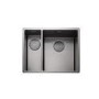 1.5 Bowl Graphite Stainless Steel Left Hand Kitchen Sink - Rangemaster Spectra