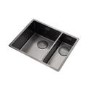 1.5 Bowl Graphite Stainless Steel Right Hand Kitchen Sink - Rangemaster Spectra