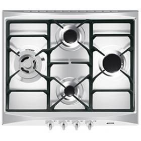 GRADE A3 - Smeg SR264XGH Cucina 60cm Stainless Steel 4 Burner Gas Hob with New Style Controls