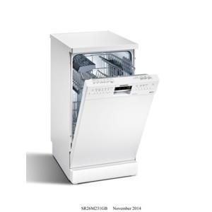 Siemens SR26M231GB  slimline Freestanding 9 place  Dishwasher in White