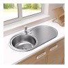 Astracast SU0948SV Round Single Bowl Reversible Stainless Steel Kitchen Sink &amp; Drainer