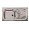 Astracast SX0843SX Spacesaver Single Bowl Reversible Drainer Satin Polish Stainless Steel Sink