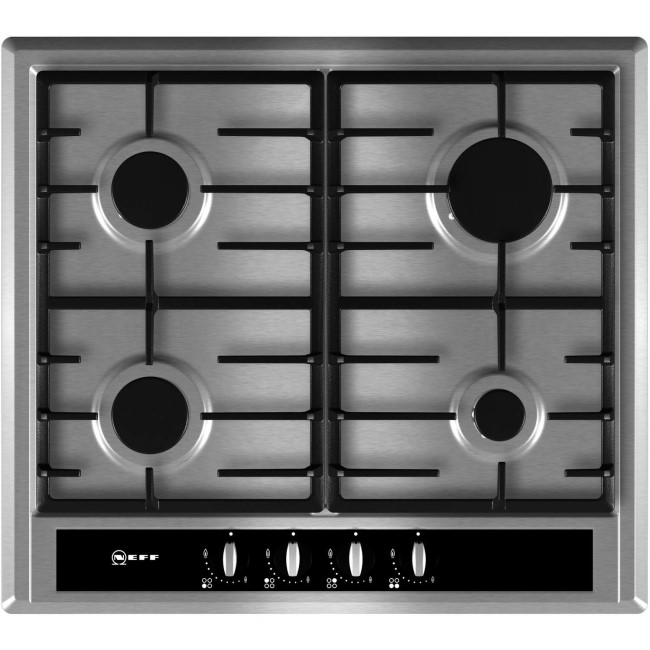 Neff T23S36N0GB 60cm Front Control Four Burner Gas Hob - Stainless Steel