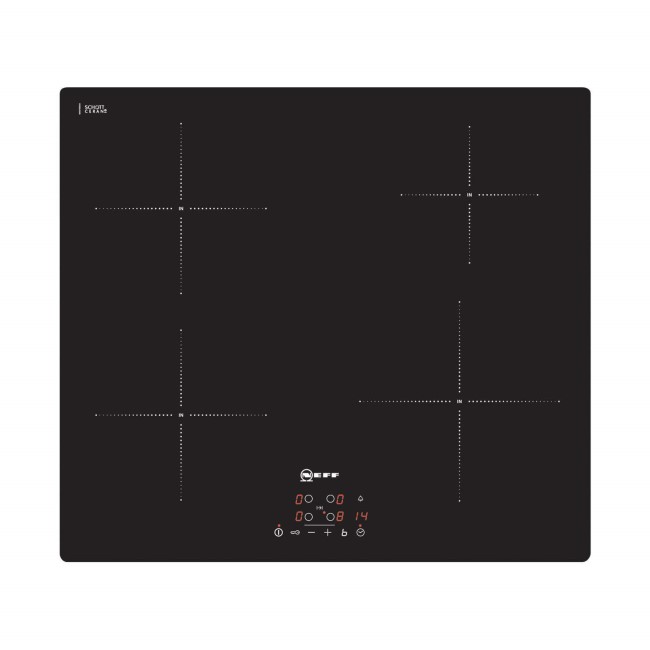 Neff T41B30X2 59cm Wide Touch Control Four Zone Induction Hob - Black