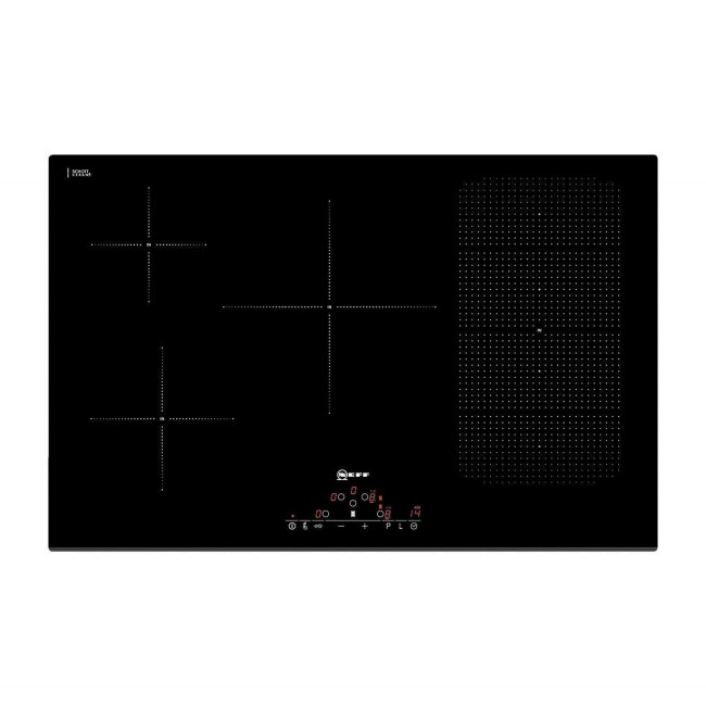 Neff T51D86X2 80cm Touch Control Five Zone Induction Hob With FlexInduction Zone - Black