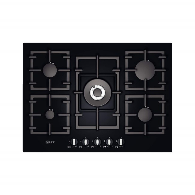 GRADE A1 - As new but box opened - Neff T63S46S1 Series 2 71cm Glass Base Gas Hob in Black