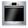 GRADE A1  - Bosch Exxcel Pyrolytic Single Oven Brushed Steel Metal-capped Pop-out Controls And Touch