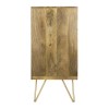Small Solid Wood TV Unit with Brass/ Gold Inlay - TV&#39;s up to 40&quot; - Tahlia 