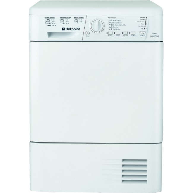 Hotpoint TCHL83BRP Aquarius 8kg Freestanding Condenser Tumble Dryer White