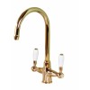 Astracast TP0326 Colonial Classic Twin Lever Dual Flow Tap in Gold