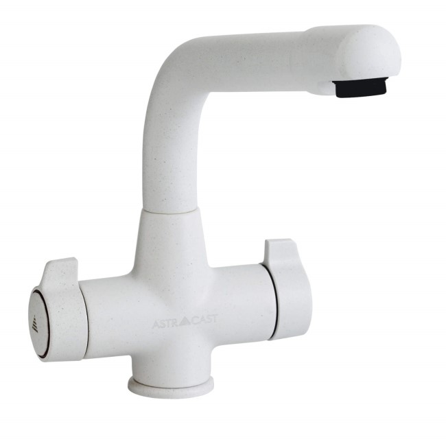 GRADE A2 - Astracast TP0333 Targa Twin Dial Dual Flow Tap in White