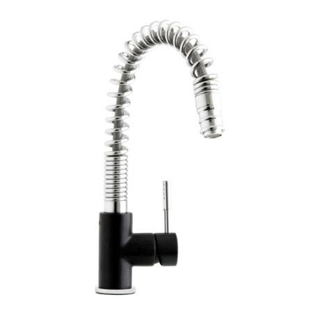 Astracast TP0764 Professional Single Lever Single Flow Tap with Pull-out Spray - Chrome & Black