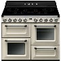 Smeg TR4110IP Victoria Traditional 110cm Electric Range Cooker With Induction Hob Cream