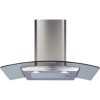 GRADE A1 - CDA ECP72SS Curved Glass 70cm Chimney Cooker Hood Stainless Steel