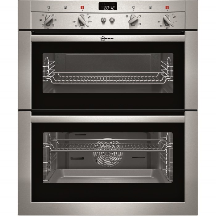 Neff U17M42N3GB Electric Builtunder Double Oven Stainless Steel