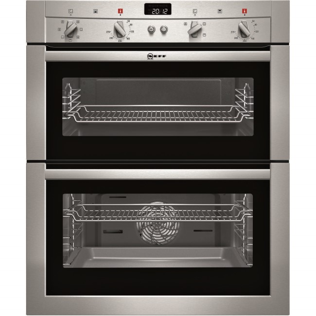 Neff U17M42N3GB Electric Built-under Double Oven - Stainless Steel