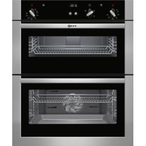 GRADE A1 - As new but box opened - Neff U17S32N5GB Built-under Fan Double Oven Stainless Steel