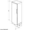 GRADE A2  - Smeg UK26PXNF3 NoFrost Freestanding Freezer - Stainless Steel Effect