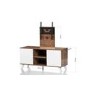 UK-CF Mardrid Oak White TV Stand for screens up to 52"