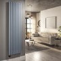 GRADE A1 - Light Grey Electric Vertical Designer Radiator 2.4kW with Wifi Thermostat - H1800xW472mm - IPX4 Bathroom Safe