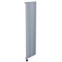 GRADE A1 - Light Grey Electric Vertical Designer Radiator 2.4kW with Wifi Thermostat - H1800xW472mm - IPX4 Bathroom Safe