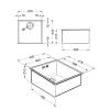 Single Bowl Undermount Chrome Stainless Steel Kitchen Sink - Smeg Quadra