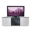 UKCF Milan Gloss White and Black Corner TV Cabinet - Up to 55 Inch