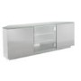 UKCF Milan Gloss White and White Corner TV Cabinet - Up to 55 Inch