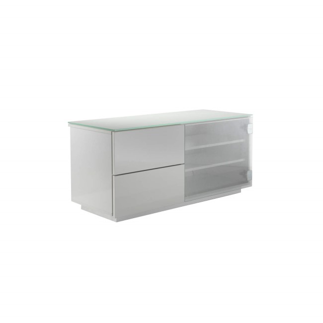 UKCF Paris Gloss White and white TV Cabinet - Up to 42 Inch