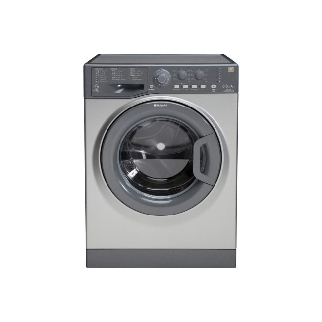 HOTPOINT WDAL8640G Aquarius 8kg Wash 6kg Dry 1400rpm Freestanding Washer Dryer - Graphite