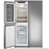 Smeg WF354LX Classic 54cm Wide Frost Free Left Hinge Freestanding Upright Combi Wine Cooler &amp; Freezer - Stainless Steel