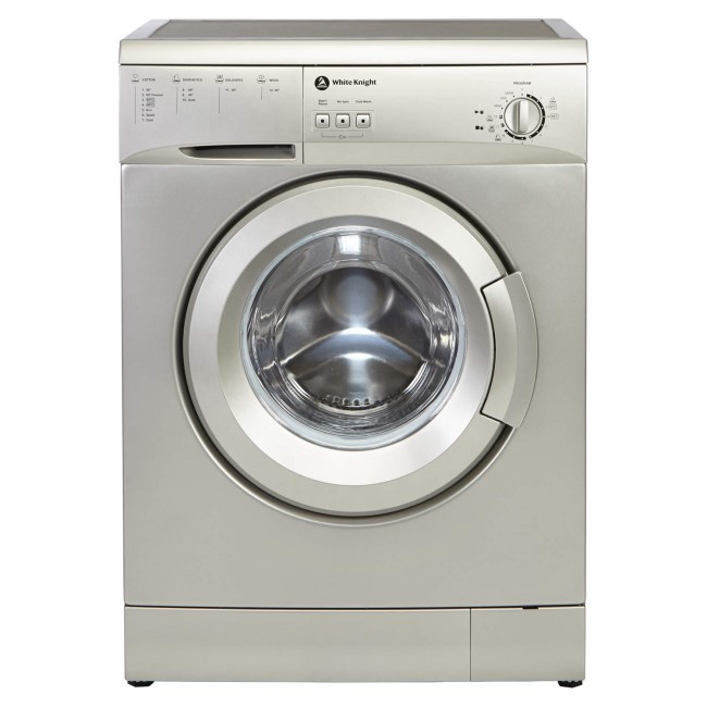 White Knight WM105VS 5kg 1000rpm Freestanding Washing Machine Silver