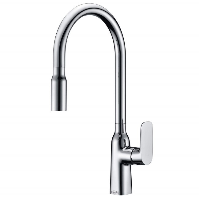 GRADE A1 - Taylor & Moore Windermere Single Lever Chrome Monobloc Kitchen Tap with Pull out Nozzle Spray