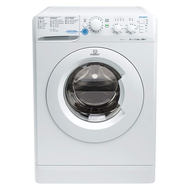 Indesit XWSC61251W Slim Depth White 6kg 1200rpm Freestanding Washing Machine