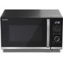 Sharp 25L 900W Digital Flatbed Microwave with Grill - Black