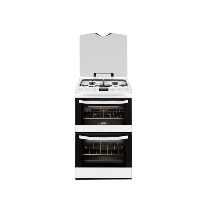 Zanussi ZCG43200WA 55cm Double Oven Gas Cooker White Appliances Direct