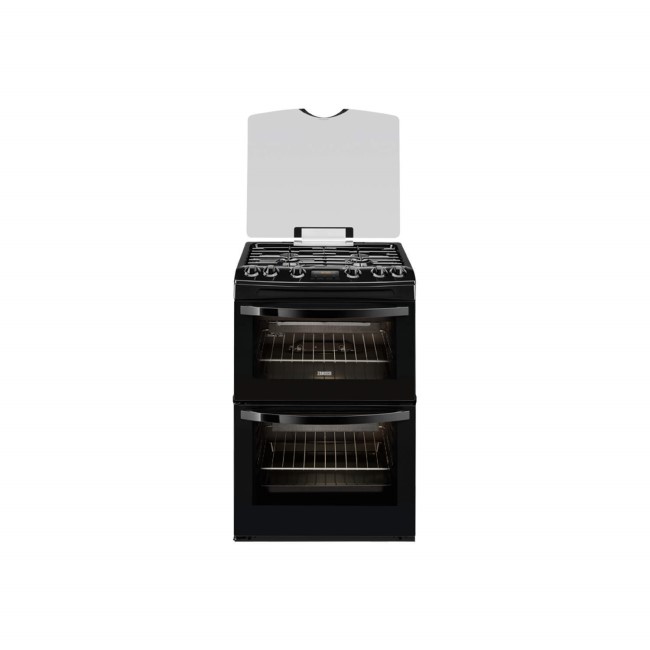Zanussi ZCG63200BA 60cm Double Oven Gas Cooker - Black