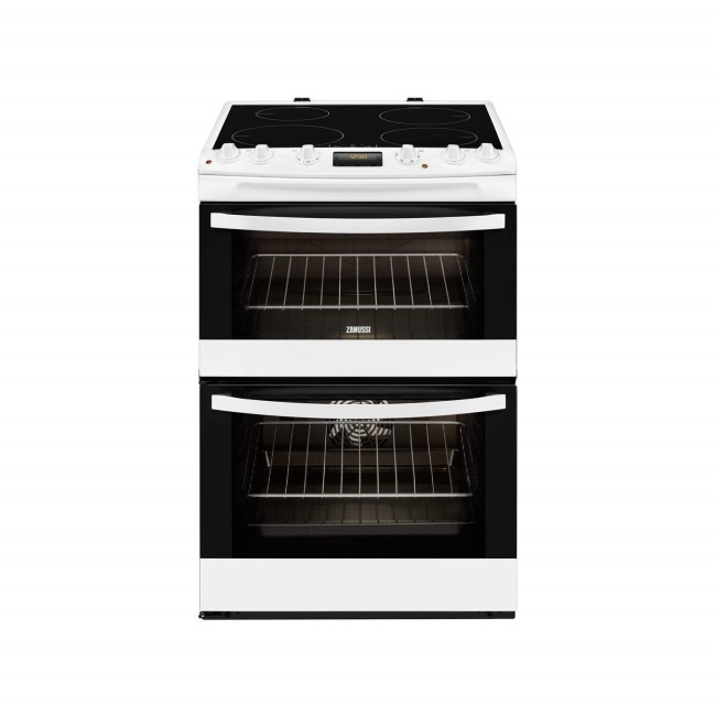 Zanussi ZCI68300WA White 60cm Double Oven Electric Cooker With Induction Hob