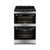 Zanussi ZCV48300XA Stainless Steel 55cm Double Oven Electric Cooker With Ceramic Hob