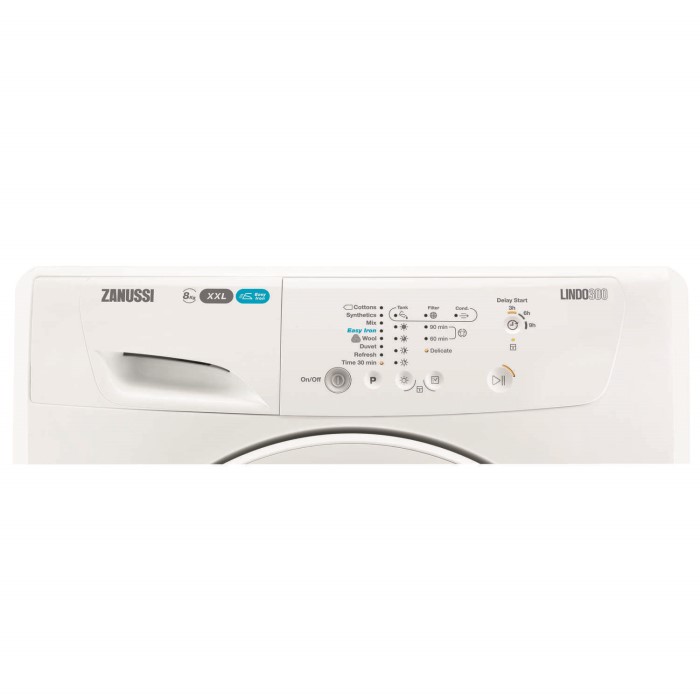 Zanussi ZDC8202P LINDO300 White 8kg Freestanding Condenser Tumble Dryer