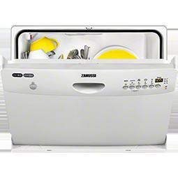 Zanussi ZDM16301SA 6 Place Compact Freestanding Dishwasher - Silver