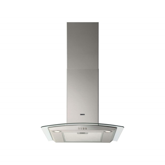 GRADE A3 - Zanussi ZHC6234X Curved Glass Canopy 60cm Chimney Cooker Hood Stainless Steel